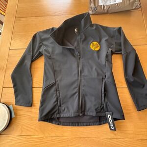OGIO Softshell Jacket Mens Small Black Rabbit Hole Bourbon Logo Stretch Gorpcore